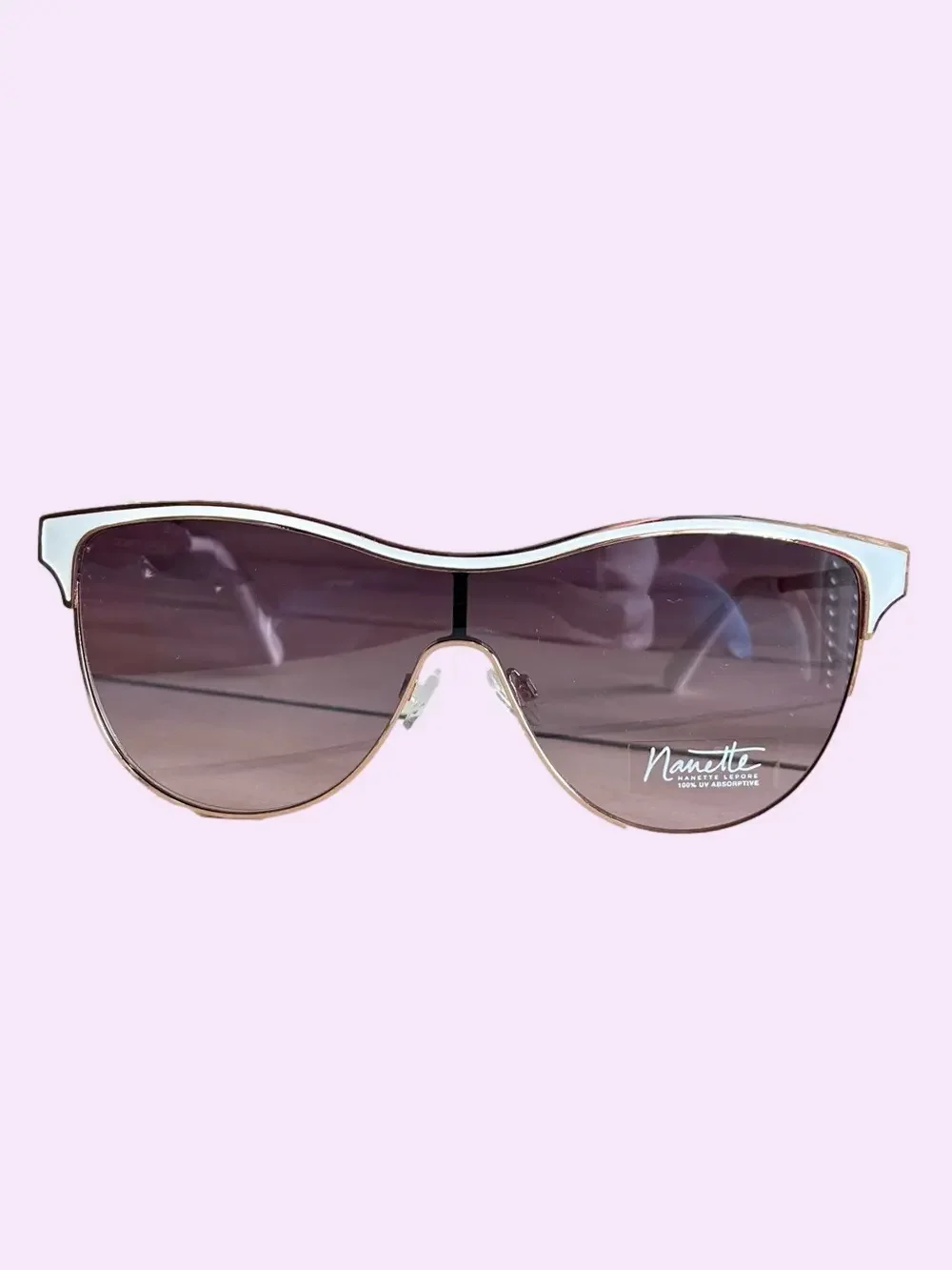 Nanette Lepore Pink Gradient Shield Sunglasses